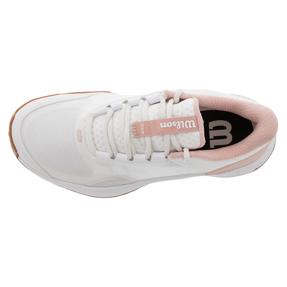 Womens Intrigue Tour Tennis Shoes White and Cameo Rose WILSON
