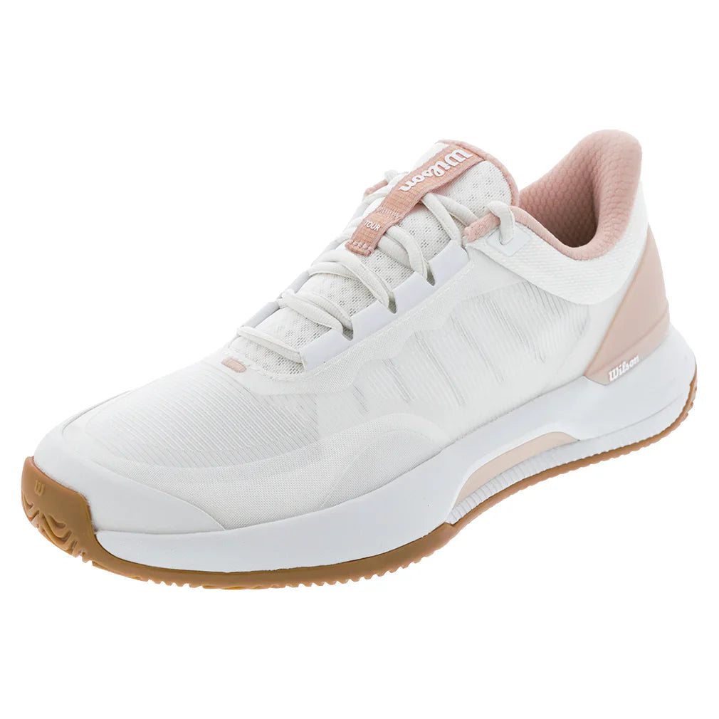 Womens Intrigue Tour Tennis Shoes White and Cameo Rose WILSON 5.5 White