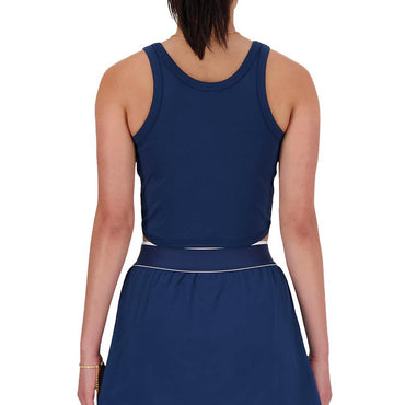Women's Cropped Tournament Tennis Tank Navy Womens Apparel NEW BALANCE XL
