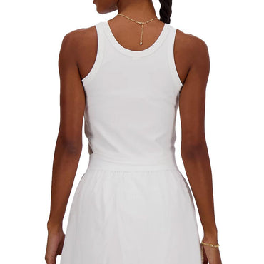 Women's Cropped Tournament Tennis Tank White Womens Apparel NEW BALANCE S
