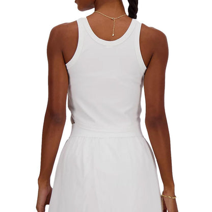 Women's Cropped Tournament Tennis Tank White Womens Apparel NEW BALANCE S