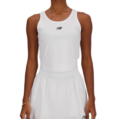 Women's Cropped Tournament Tennis Tank White Womens Apparel NEW BALANCE