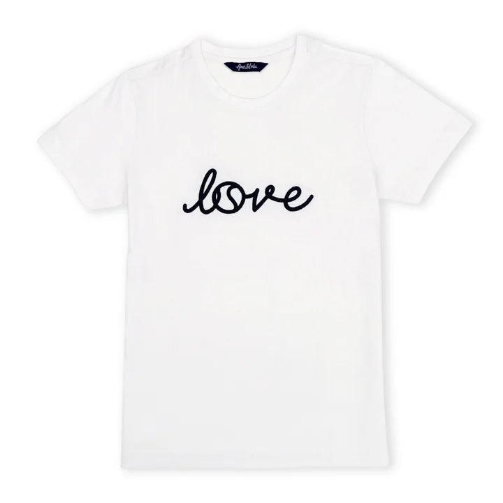Women`s Sporty Love Tennis T-Shirt AME AND LULU XS LOVE_STITCHED