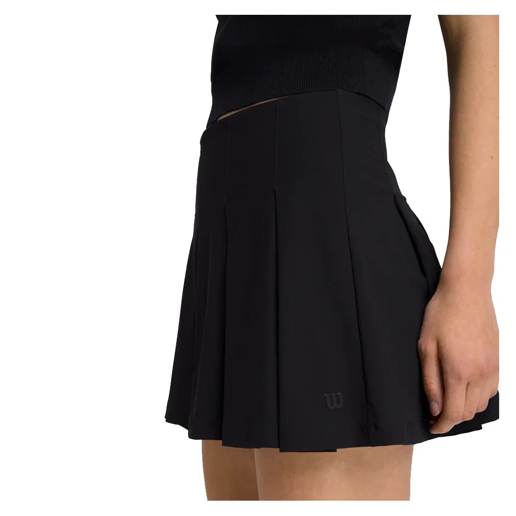 Women`s Classic Pleated Mini Tennis Skort Black WILSON