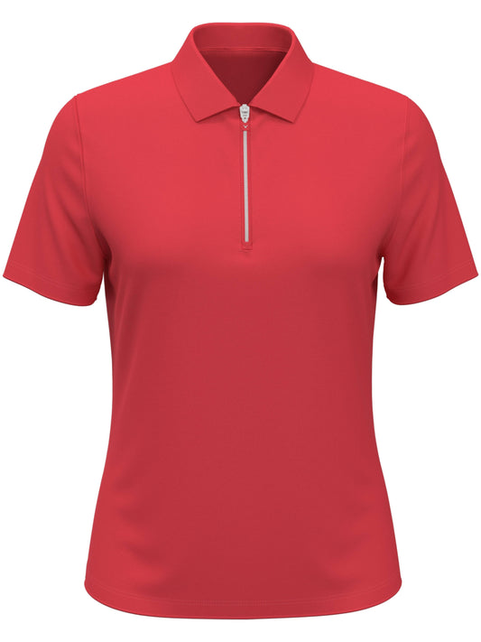 Women's 1/4 Zip Solid Golf Polo