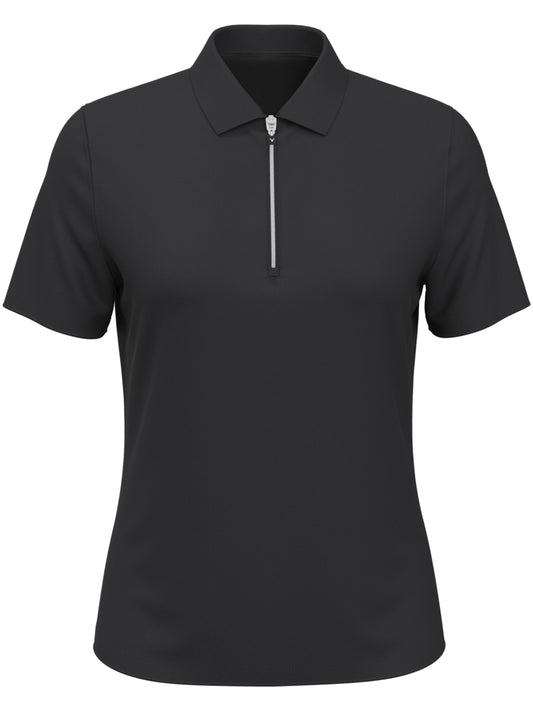 Women's 1/4 Zip Solid Golf Polo