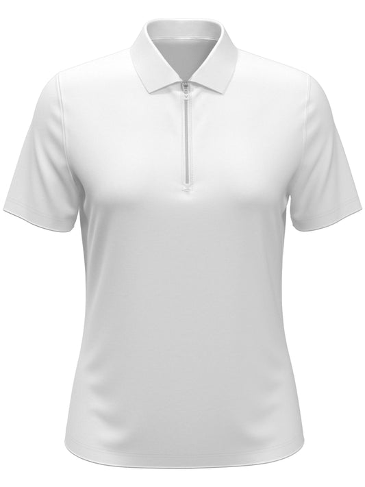 Women's 1/4 Zip Solid Golf Polo