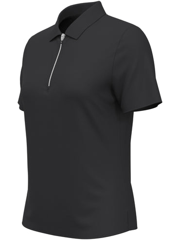 Women's 1/4 Zip Solid Golf Polo