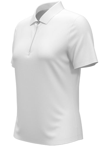 Women's 1/4 Zip Solid Golf Polo