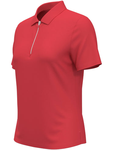 Women's 1/4 Zip Solid Golf Polo