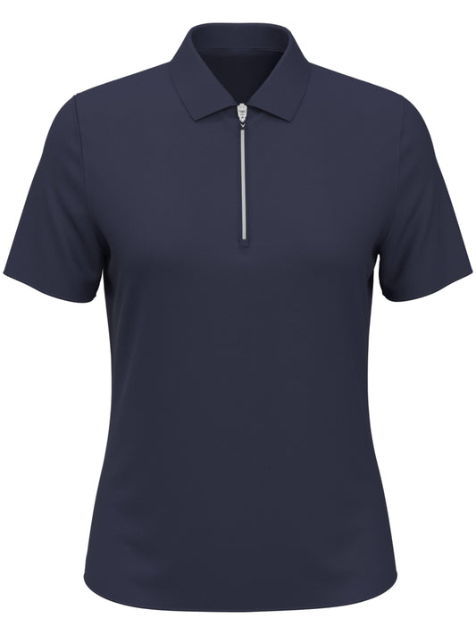 Women's 1/4 Zip Solid Golf Polo