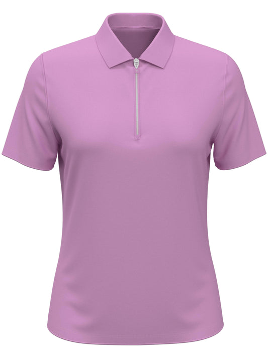 Women's 1/4 Zip Solid Golf Polo