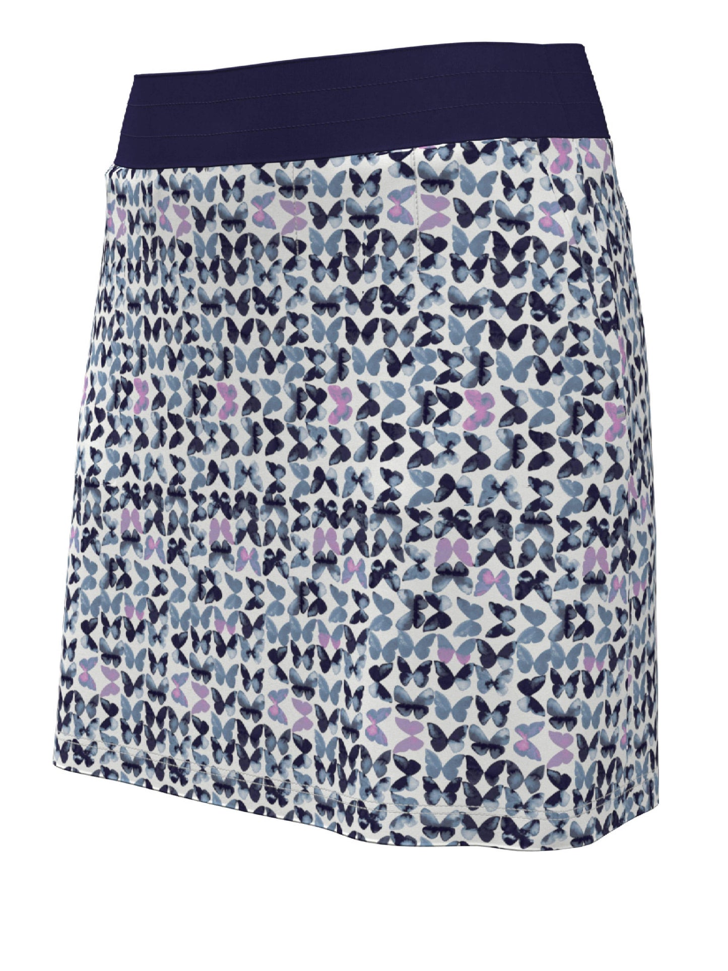 Women's 16" Butterfly Print Color Block Golf Skort