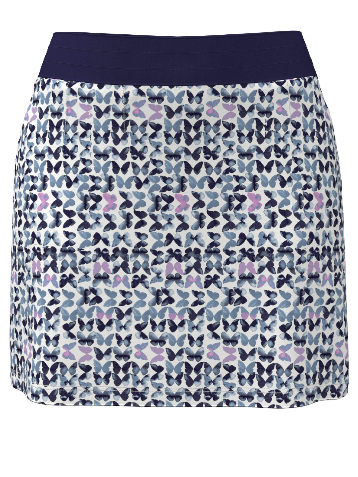 Women's 16" Butterfly Print Color Block Golf Skort
