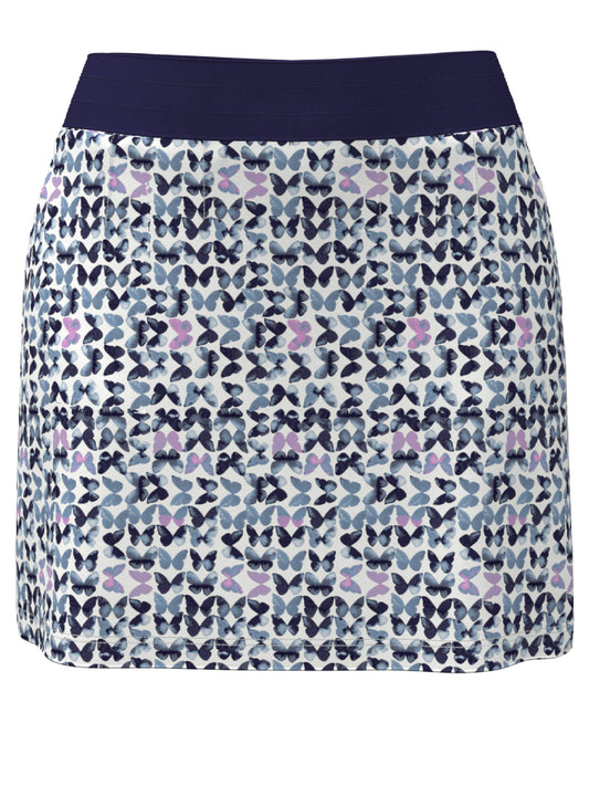 Women's 16" Butterfly Print Color Block Golf Skort