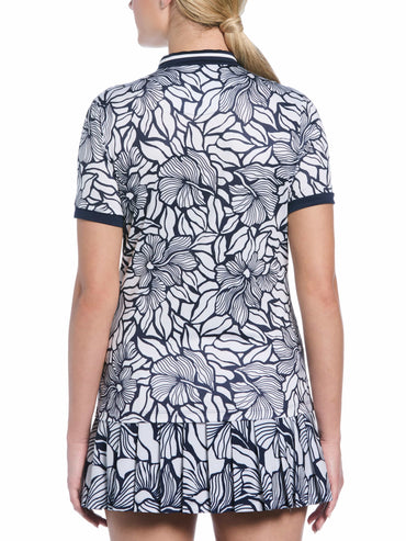 Women's Abstract Floral Golf Shirt