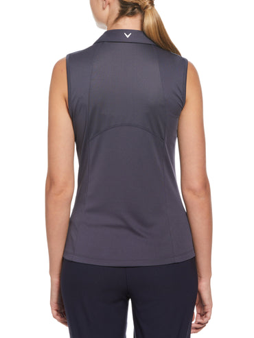 Women's Abstract Gradient Print Block Golf Polo