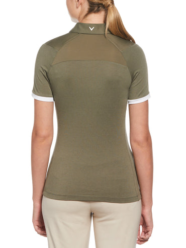Women's Asymmetrical Color Block Golf Polo