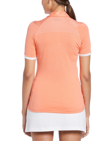 Women's Asymmetrical Color Block Golf Polo