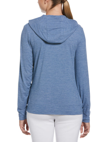 Women's Asymmetrical Color Blocked Golf Hoodie with Pockets