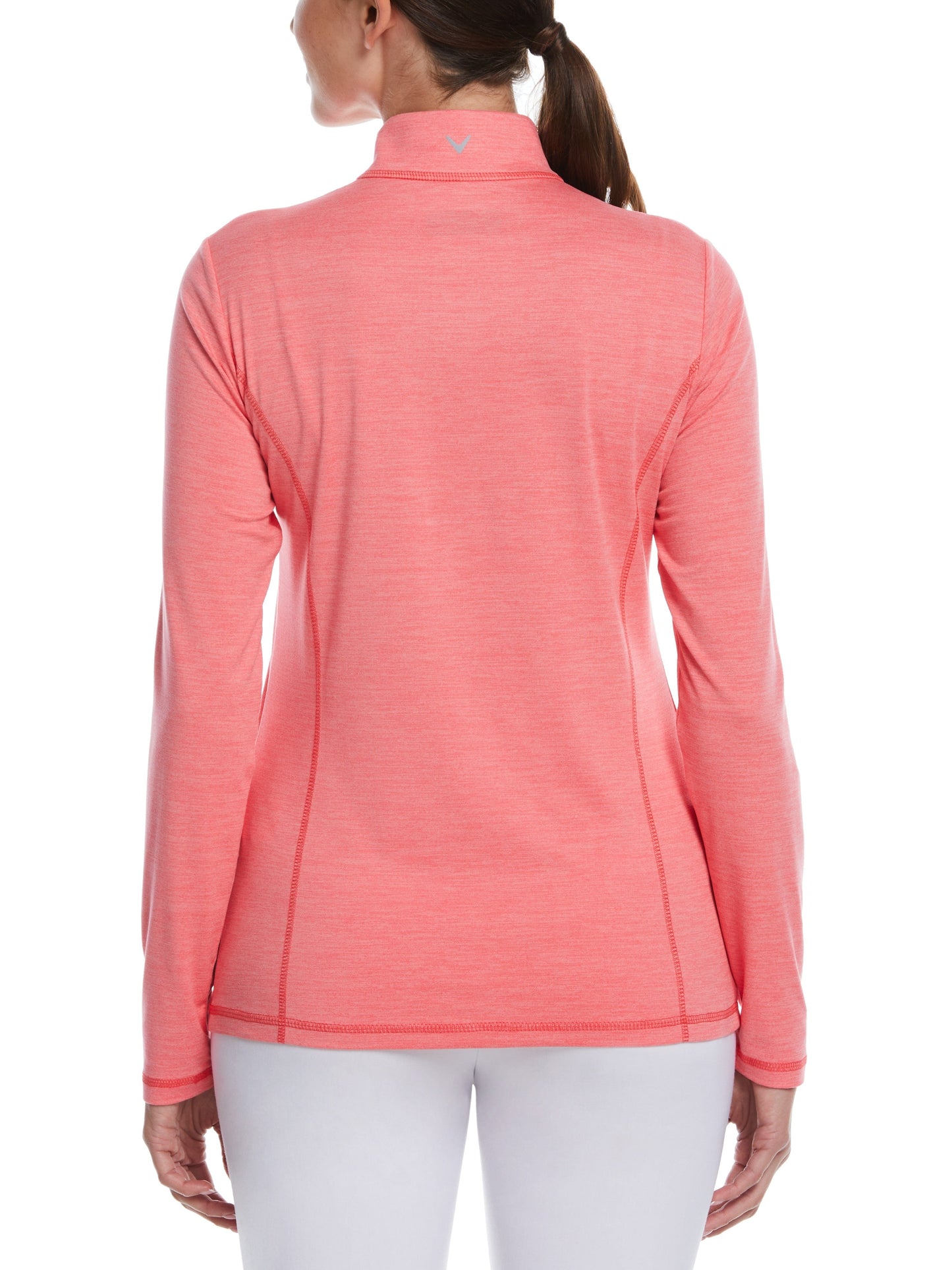 Women's Brushed Heather Jersey 1/4 Zip Golf Pullover