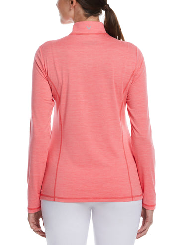 Women's Brushed Heather Jersey 1/4 Zip Golf Pullover