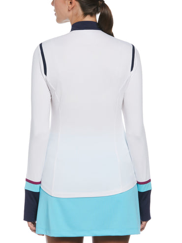 Women's Color Block 1/4 Zip Golf Shirt
