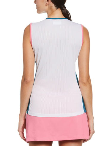 Women's Color Block Golf Shirt with Mesh Back