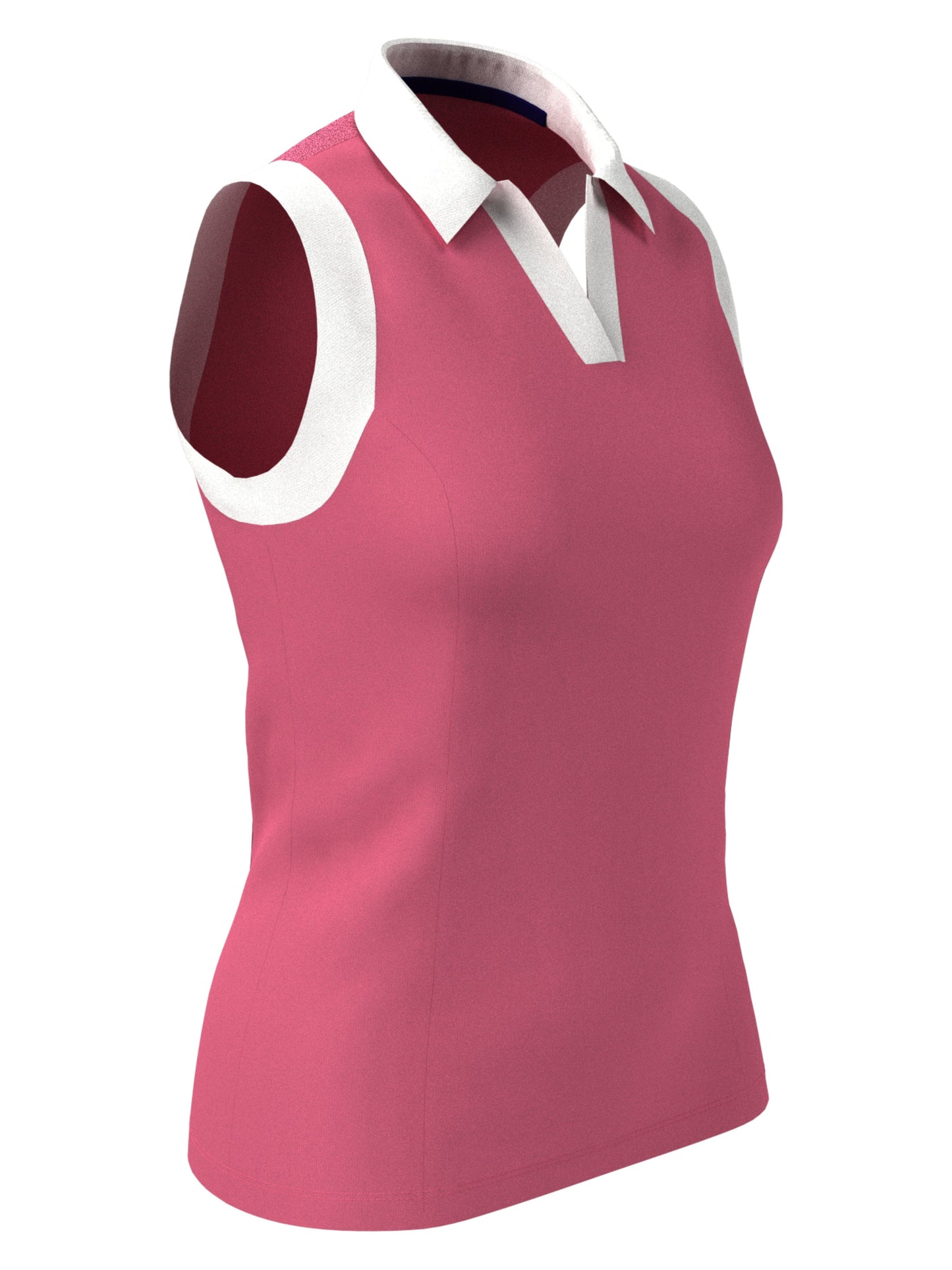 Women's Color Block V-Placket Sleeveless Golf Polo Shirt