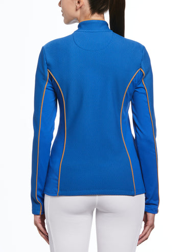 Women's Contrast Piping Quarter Zip Shirt