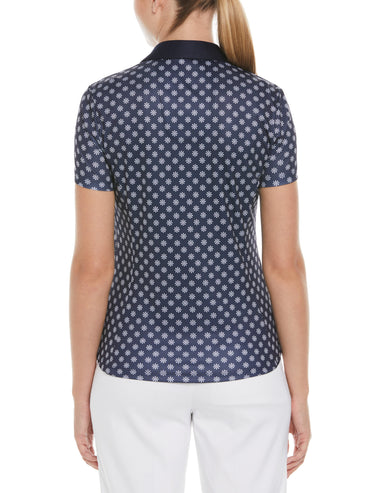 Women's Essential Daisy Print Golf Polo