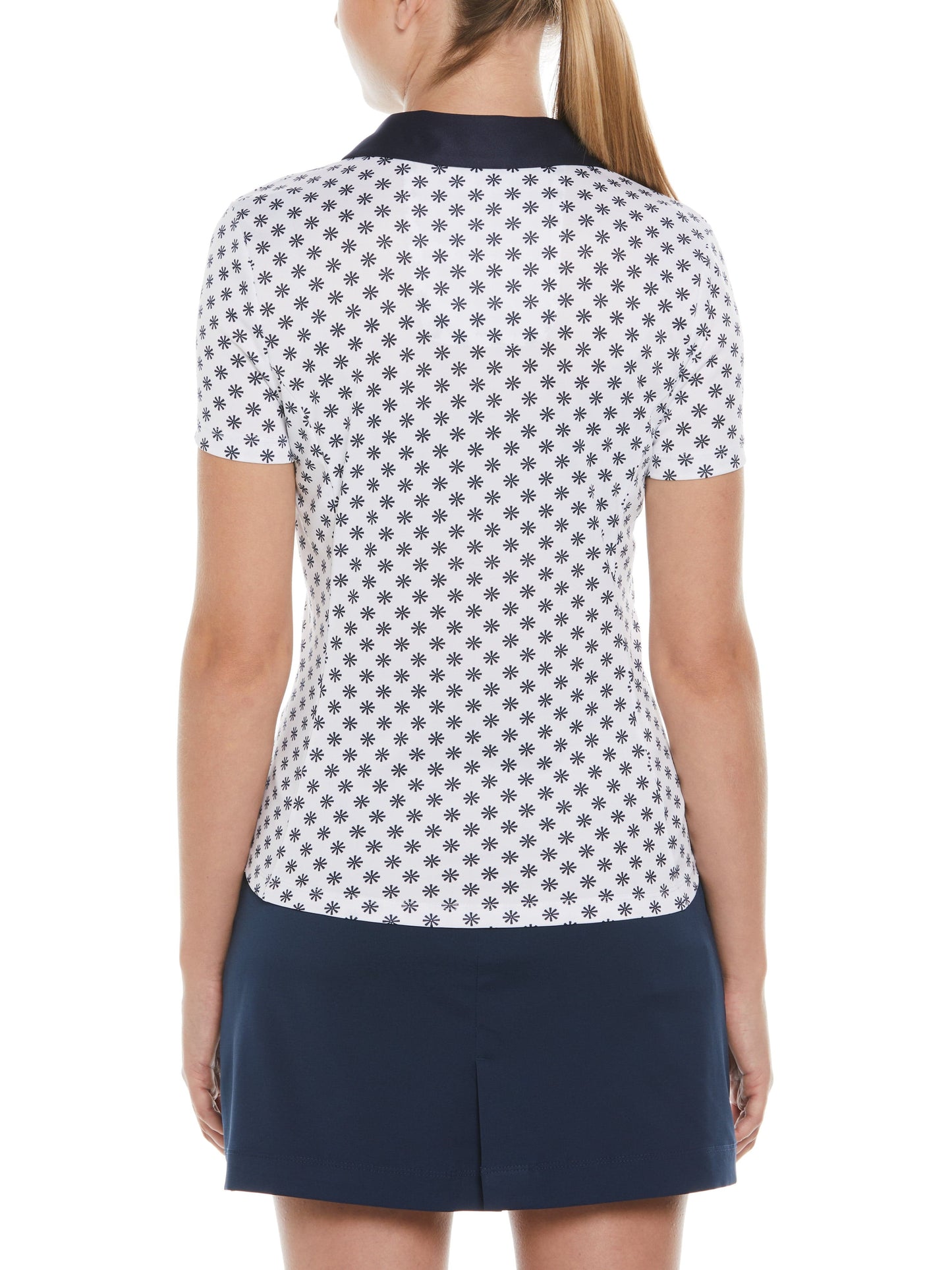 Women's Essential Daisy Print Golf Polo