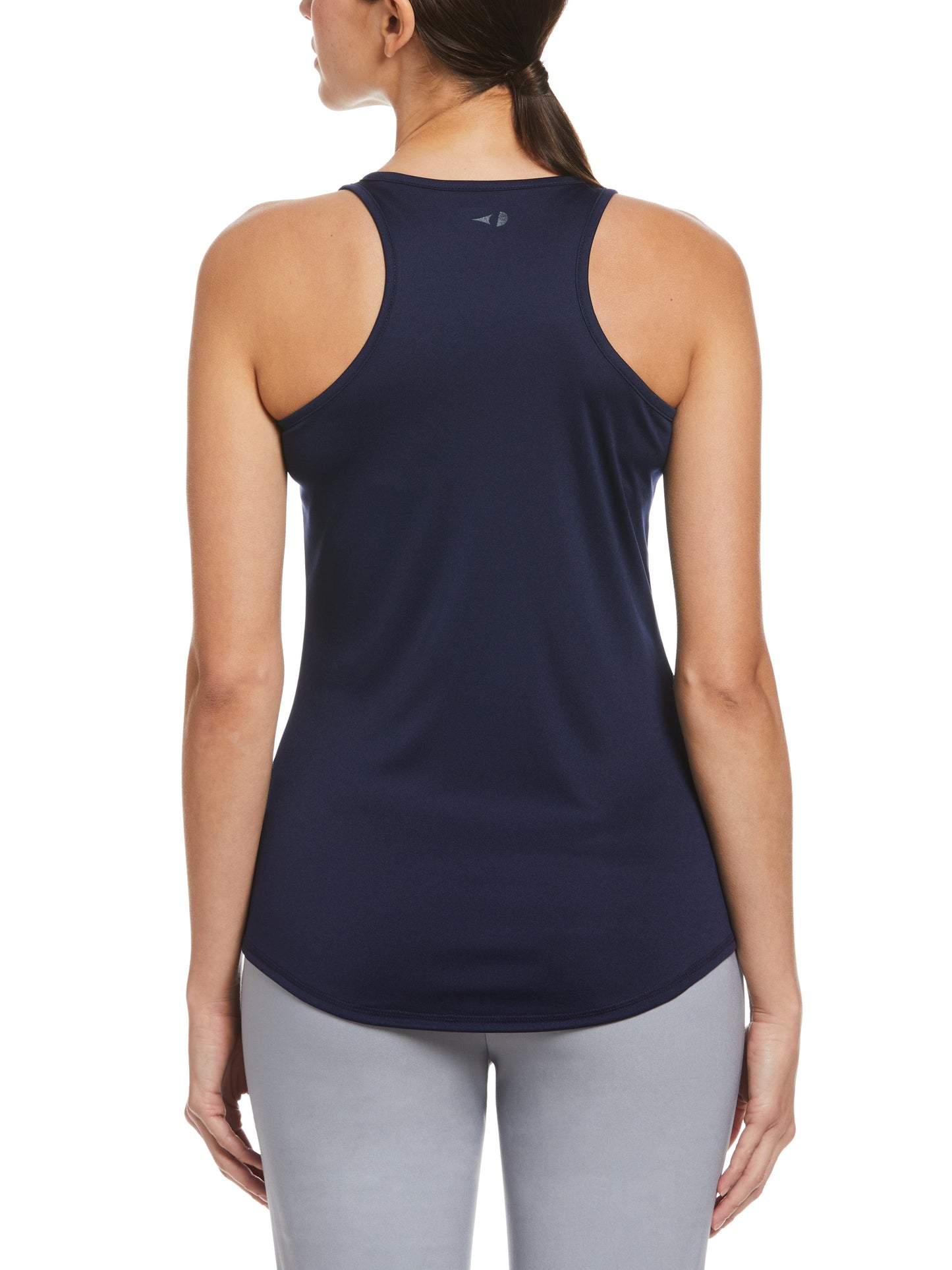 Women's Essential Solid Tennis Tank with Mesh Front Panel