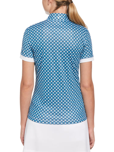 Women's Floral Geo Print Golf Polo