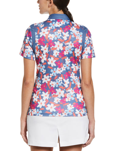 Women's Floral Print Golf Polo with Snaps
