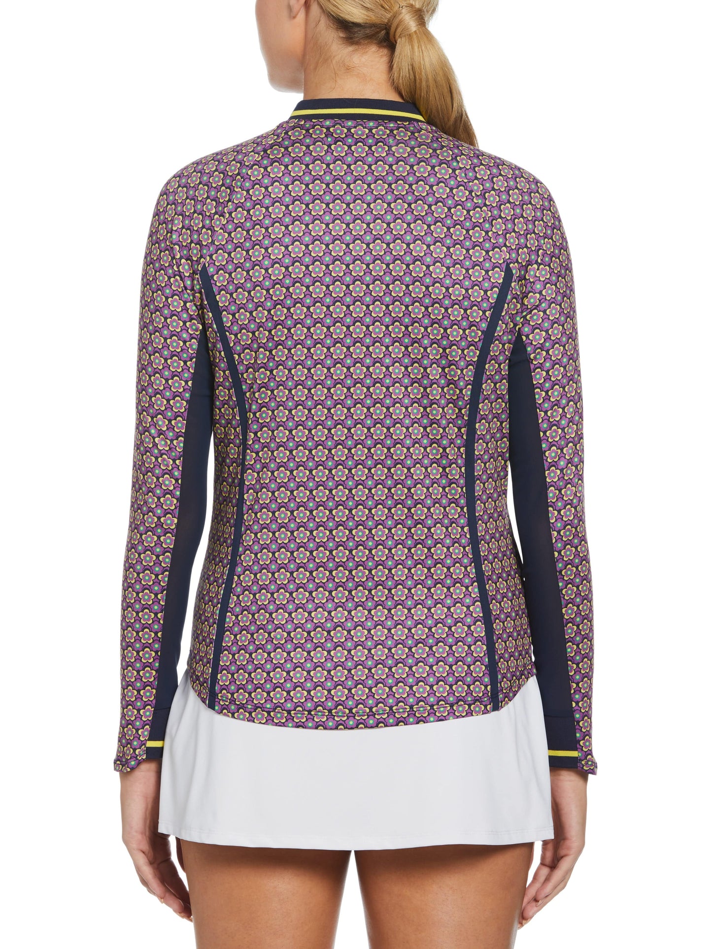 Women's Floral Print Sun Protection 1/4 Zip Shirt