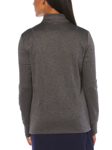 Women's Full Zip Thermal Mock Pullover