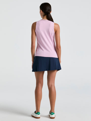 Women's High Waisted Color Block Golf Skort With Pleats