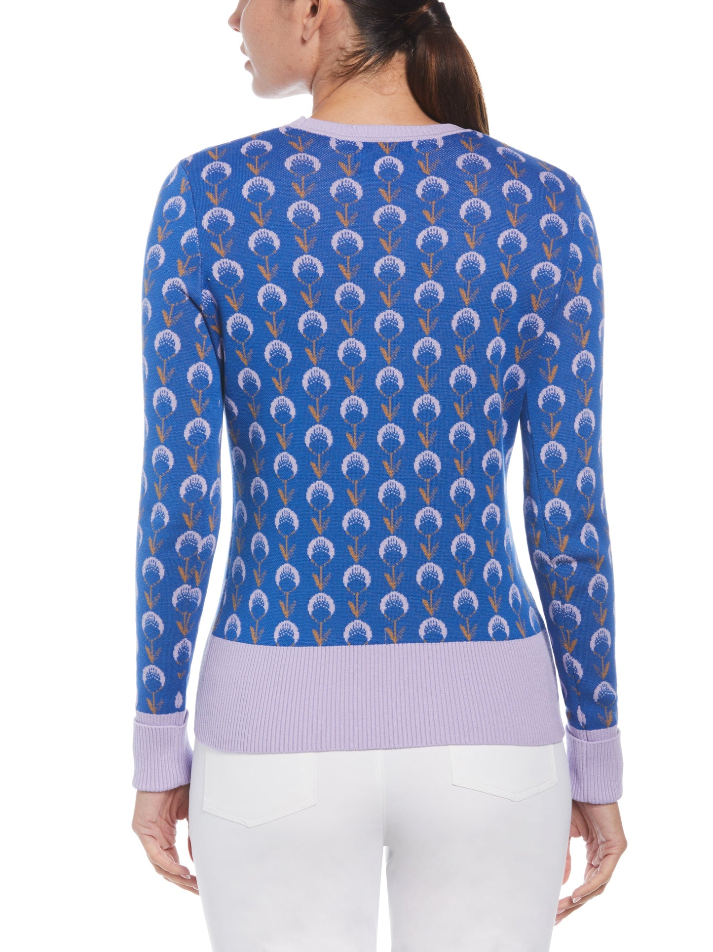 Women's Jacquard Floral Sweater