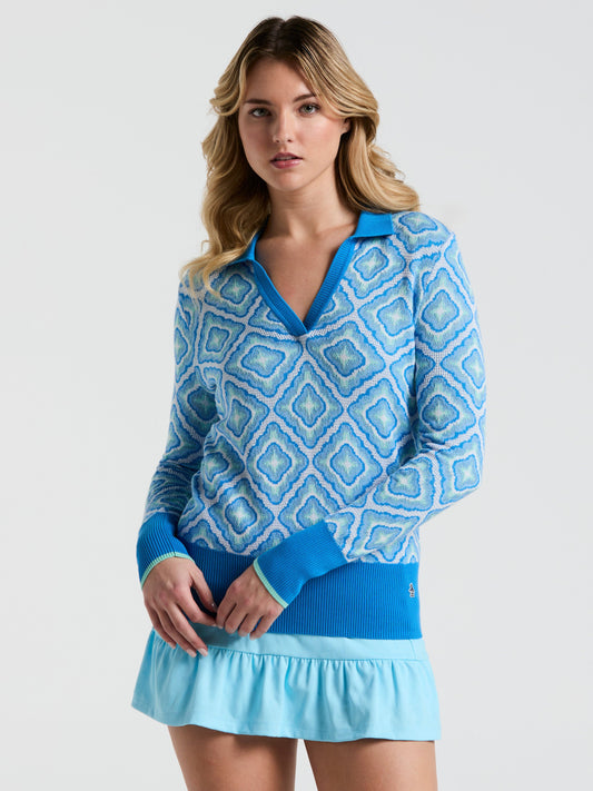 Lattice Golf Sweater (French Blue) 