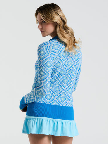 Women's Lattice Golf Sweater