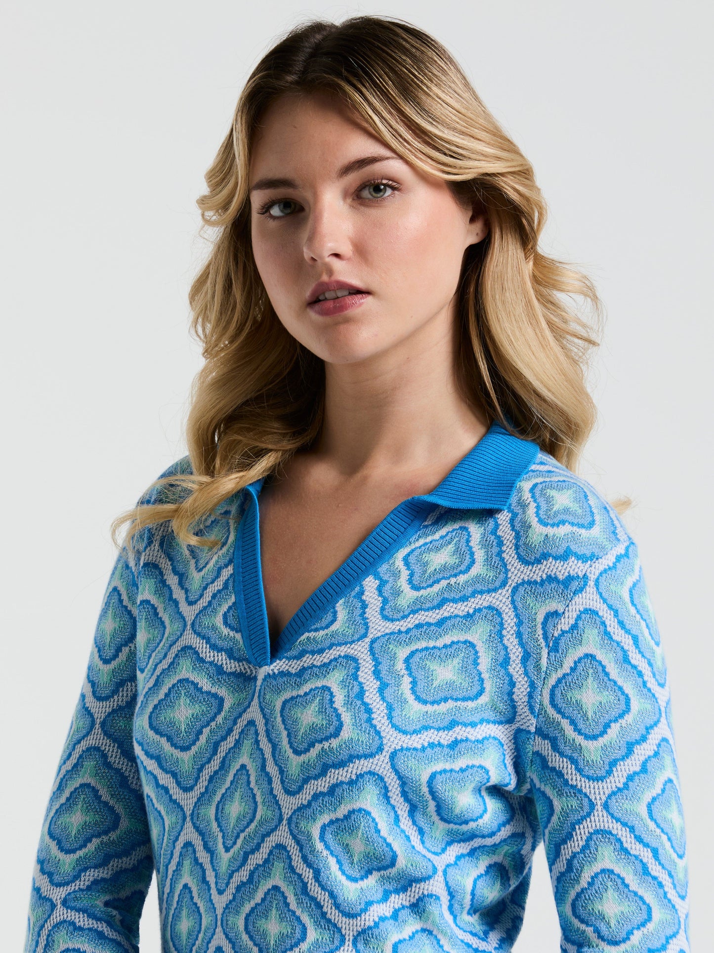 Women's Lattice Golf Sweater