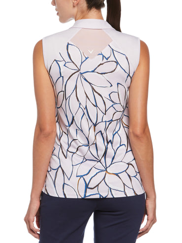 Women's Linear Floral Polo