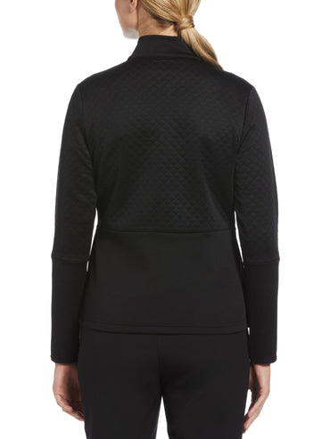 Women's Midweight Half Zip Golf Pullover with Quilted Fleece