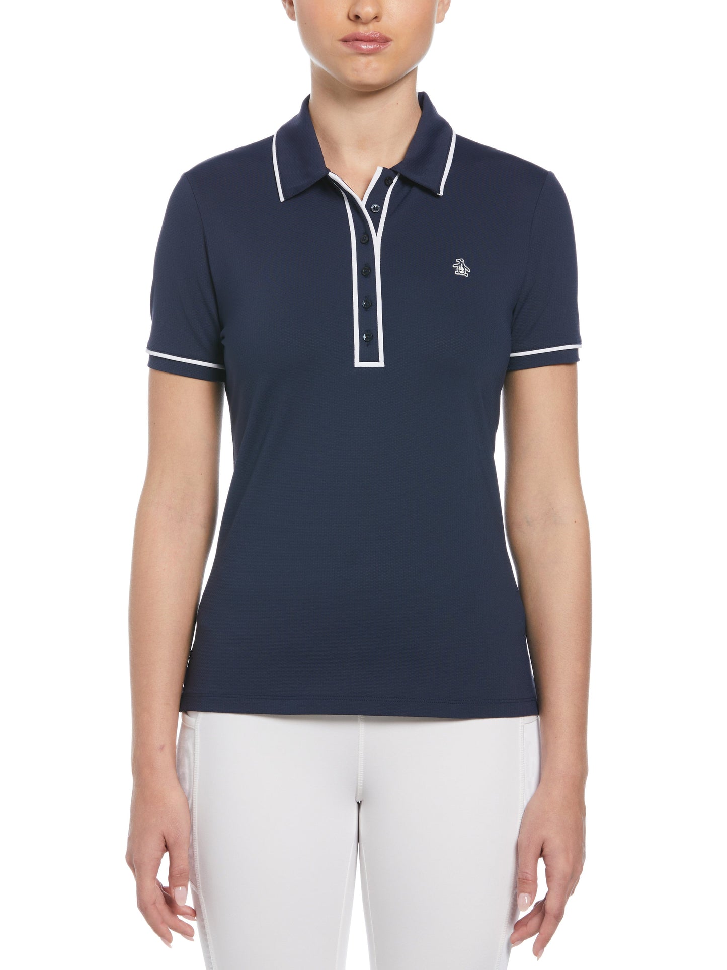 Performance Veronica Short Sleeve Golf Polo Shirt (Black Iris) 