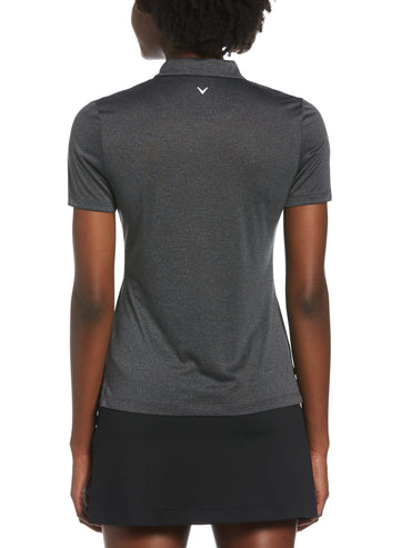 Women's Quarter Zip Heather Golf Polo