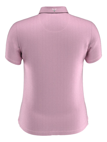 Women's Quarter Zip Short Sleeve Heather Golf Polo Shirt