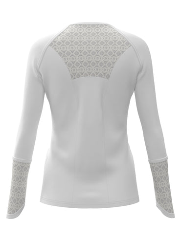 Women's Raglan Tennis Shirt with Lace Inserts