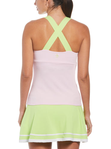 Women's Ribbed Criss Cross Tennis Tank Top