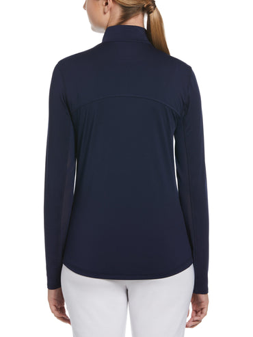 Women's Sun Protection Golf Shirt with Mesh Panels